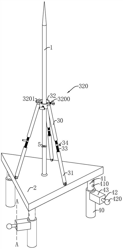 An easily adjustable lightning rod