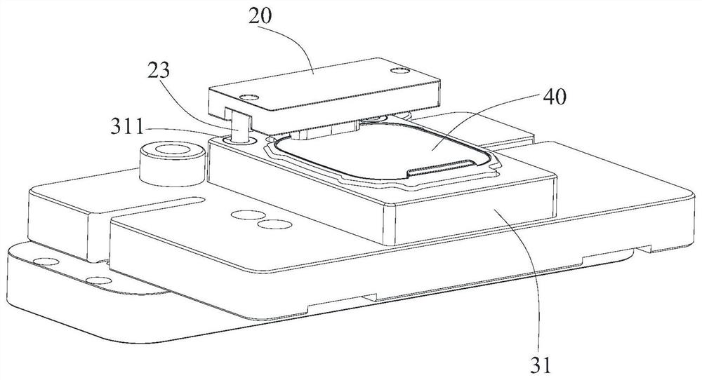 Hot pressing equipment and its anti-overflow glue fixture