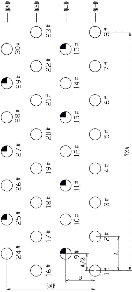 Method for determining best hole distributing mode for permeability increasing of carbon dioxide phase change cracking coal seam