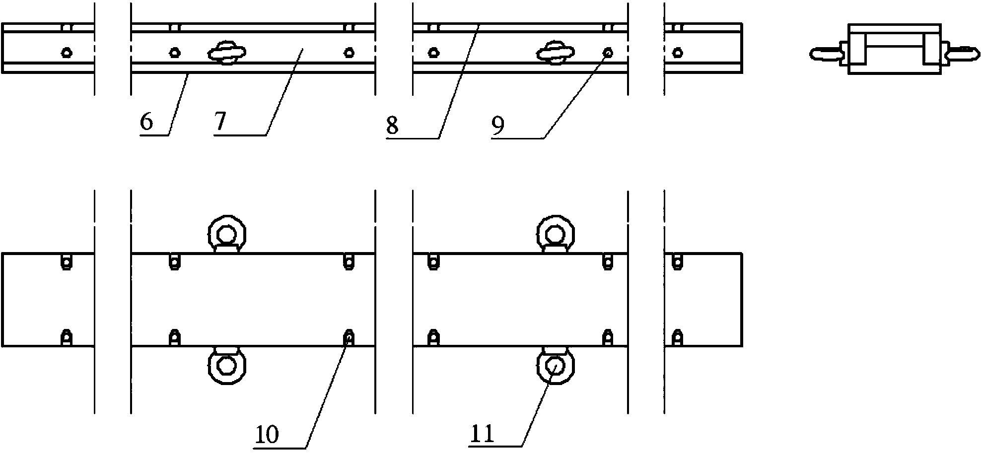 Forming method for rectangular carbon fiber composite reinforced pipe fitting