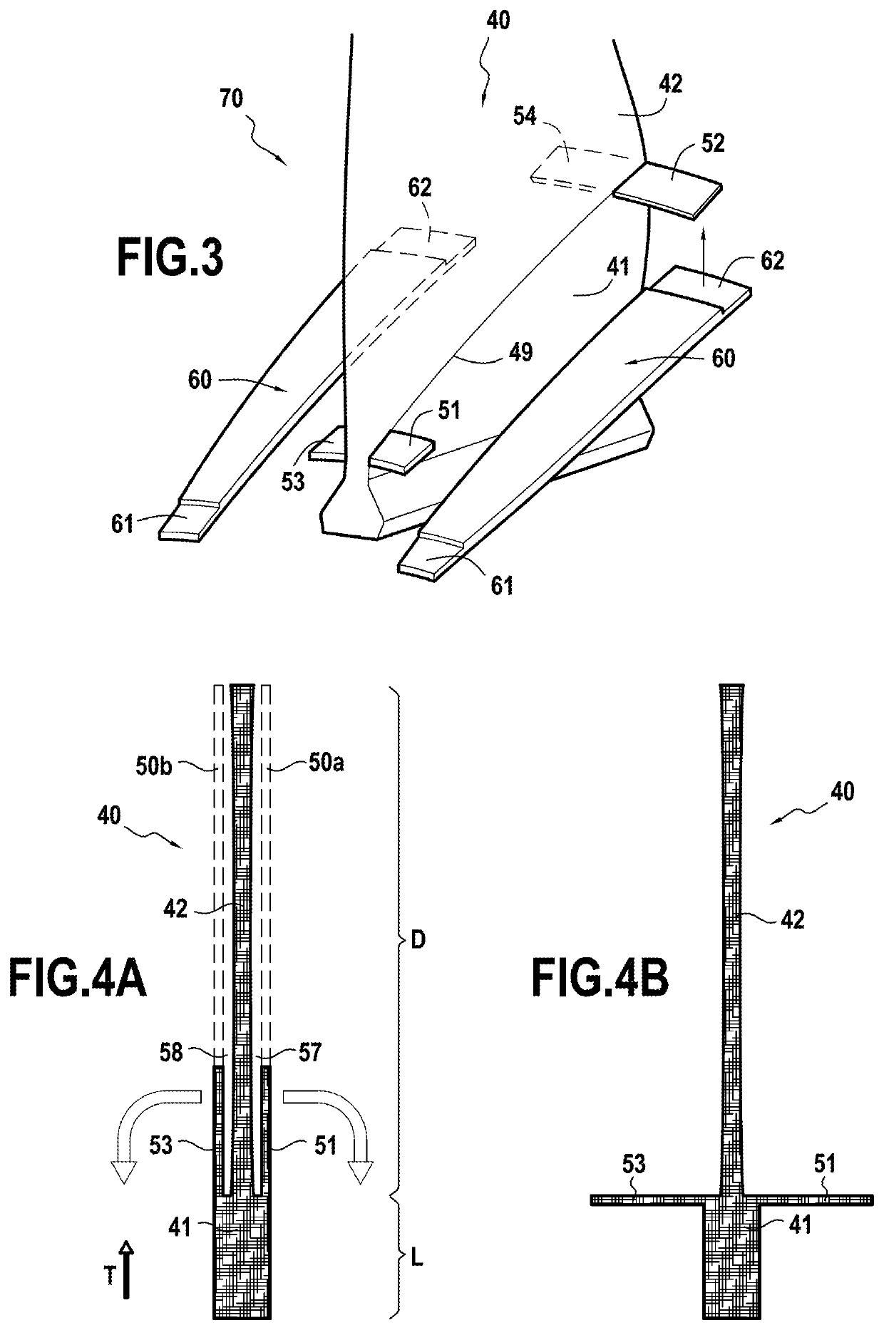 Preform and one-piece vane for turbomachine