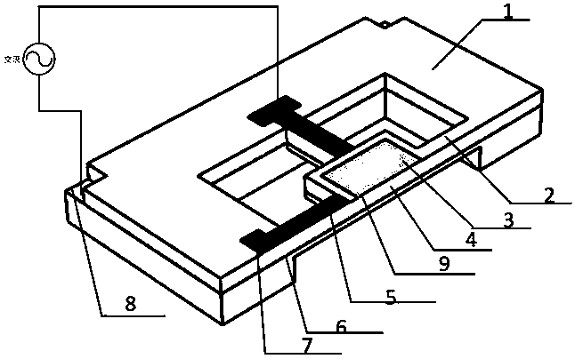 Light beam deflection fine aiming driving component micromirror