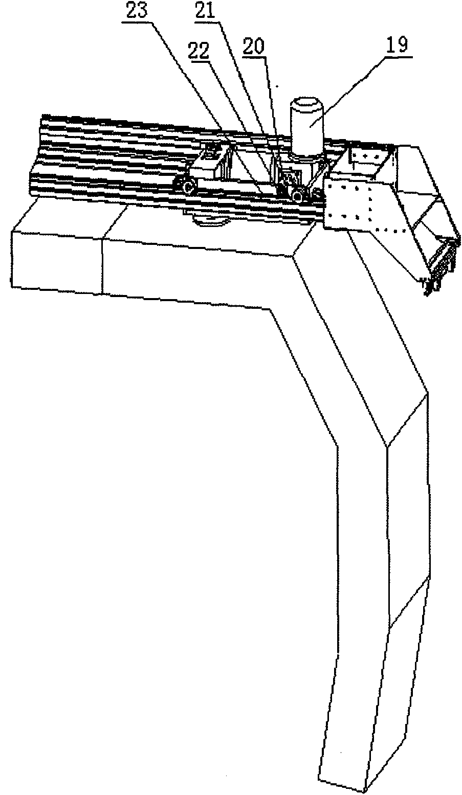 Track type full-automatic automobile repairing and varnish baking device and control system