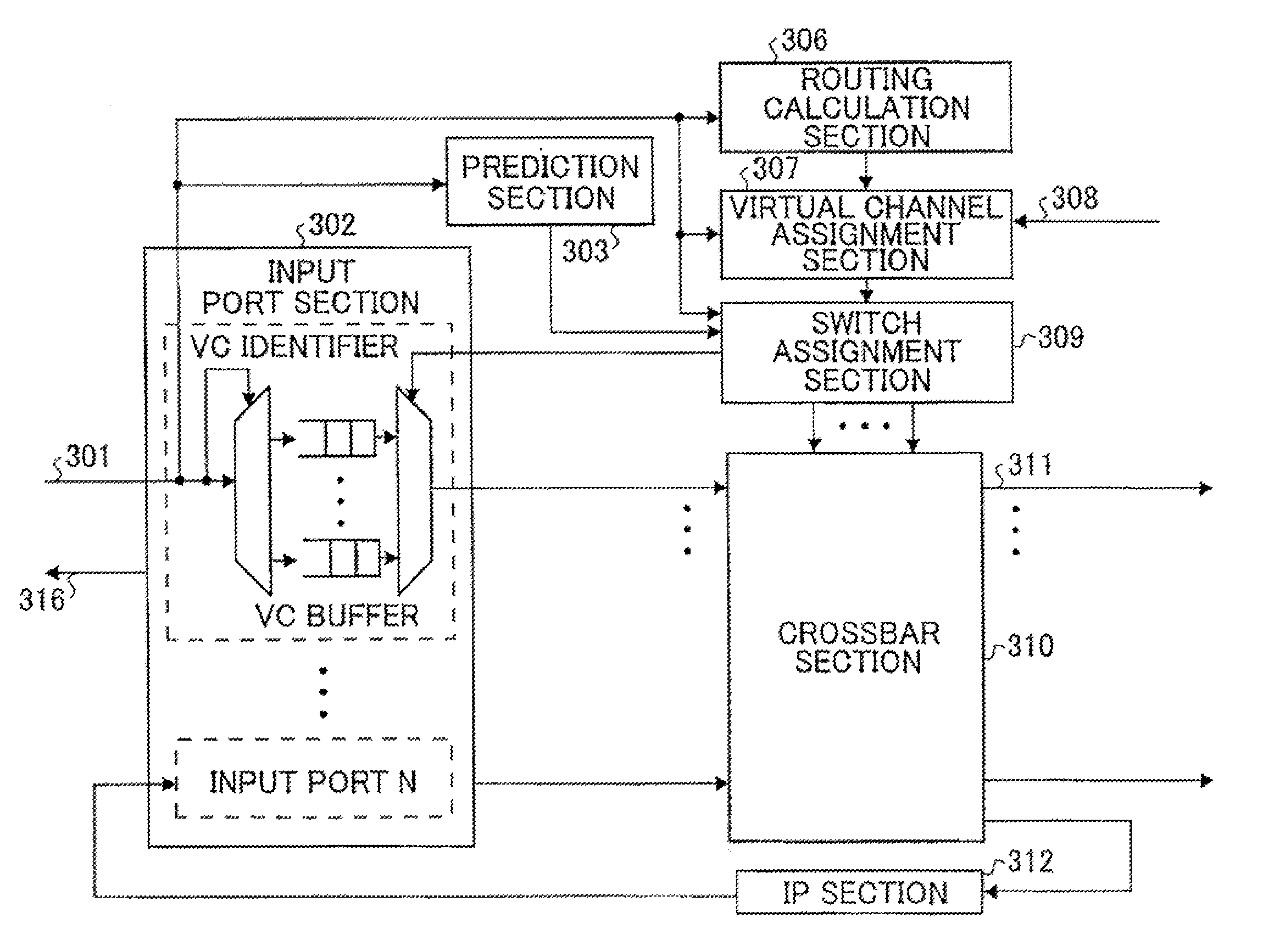 Router, information processing device having said router, and packet routing method