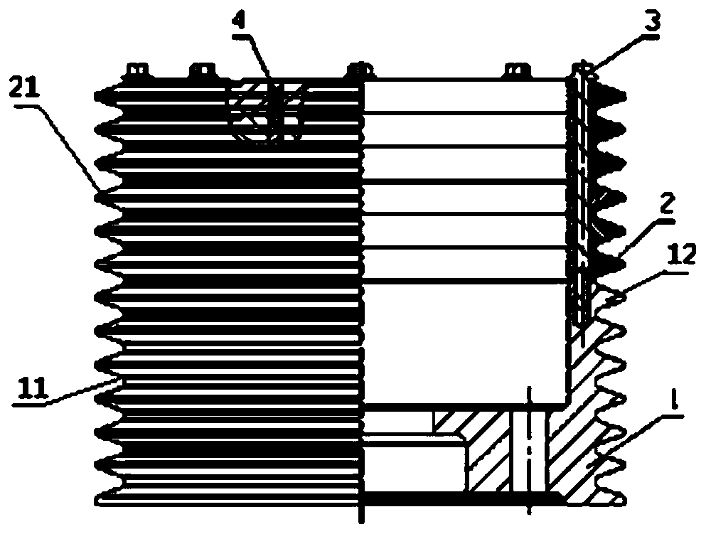 Overlaid-type belt pulley