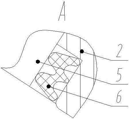 A W-shaped sealing structure of a roller cone bit bearing