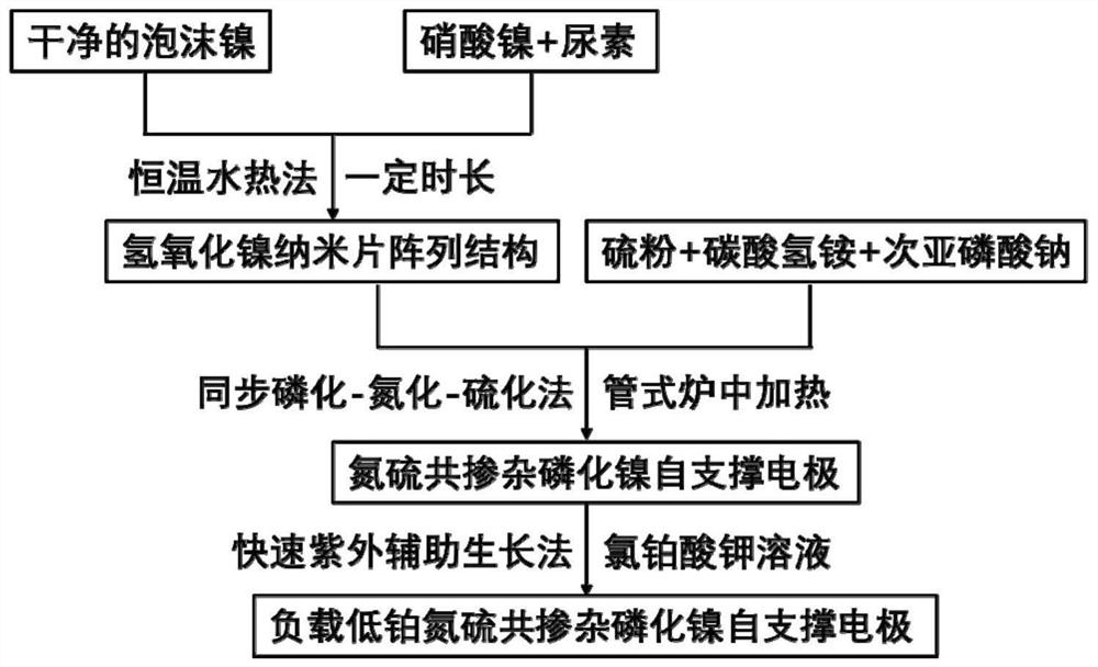 Preparation method of self-supporting bifunctional water electrolysis catalyst