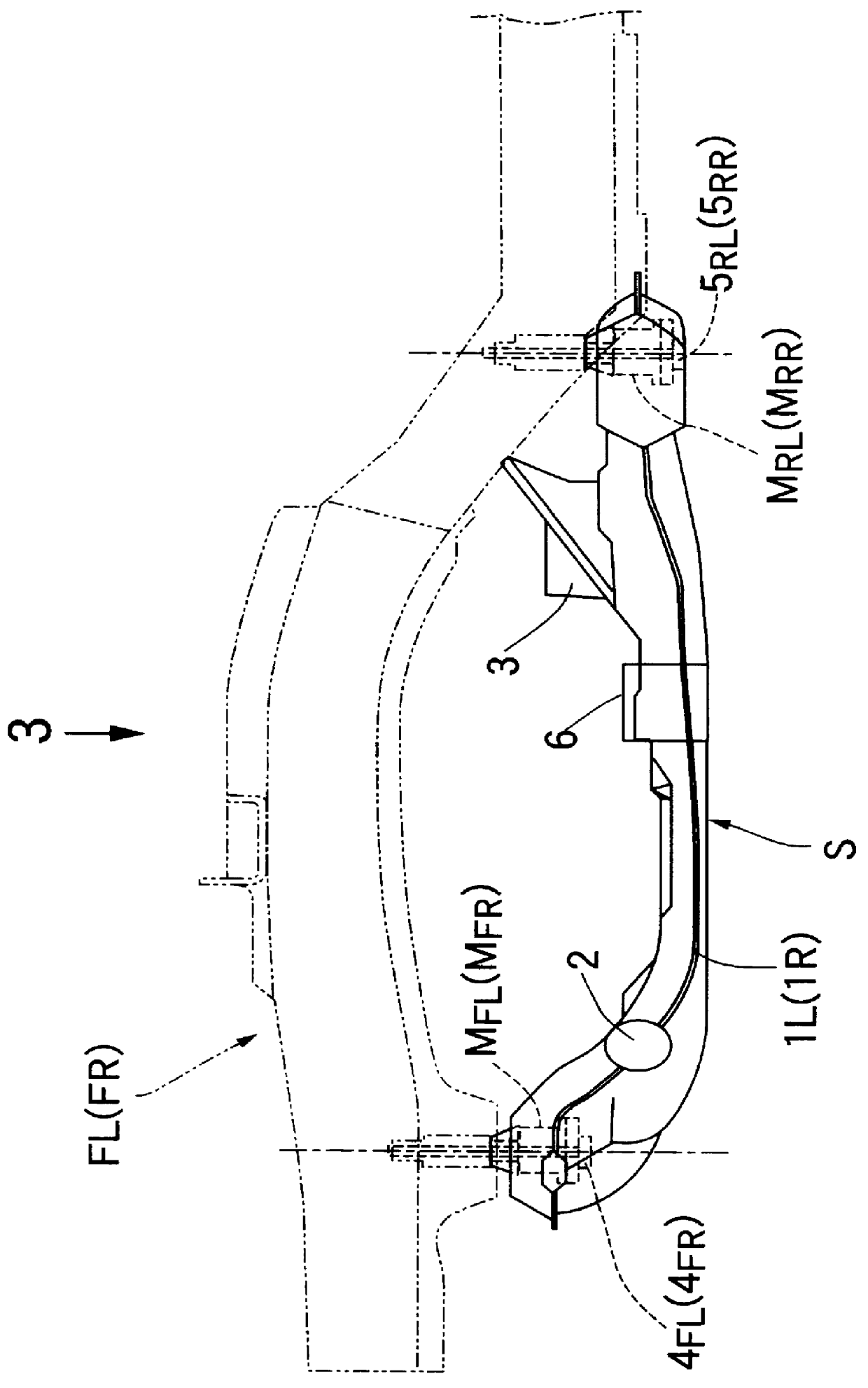 Shock absorbing vehicle body structure