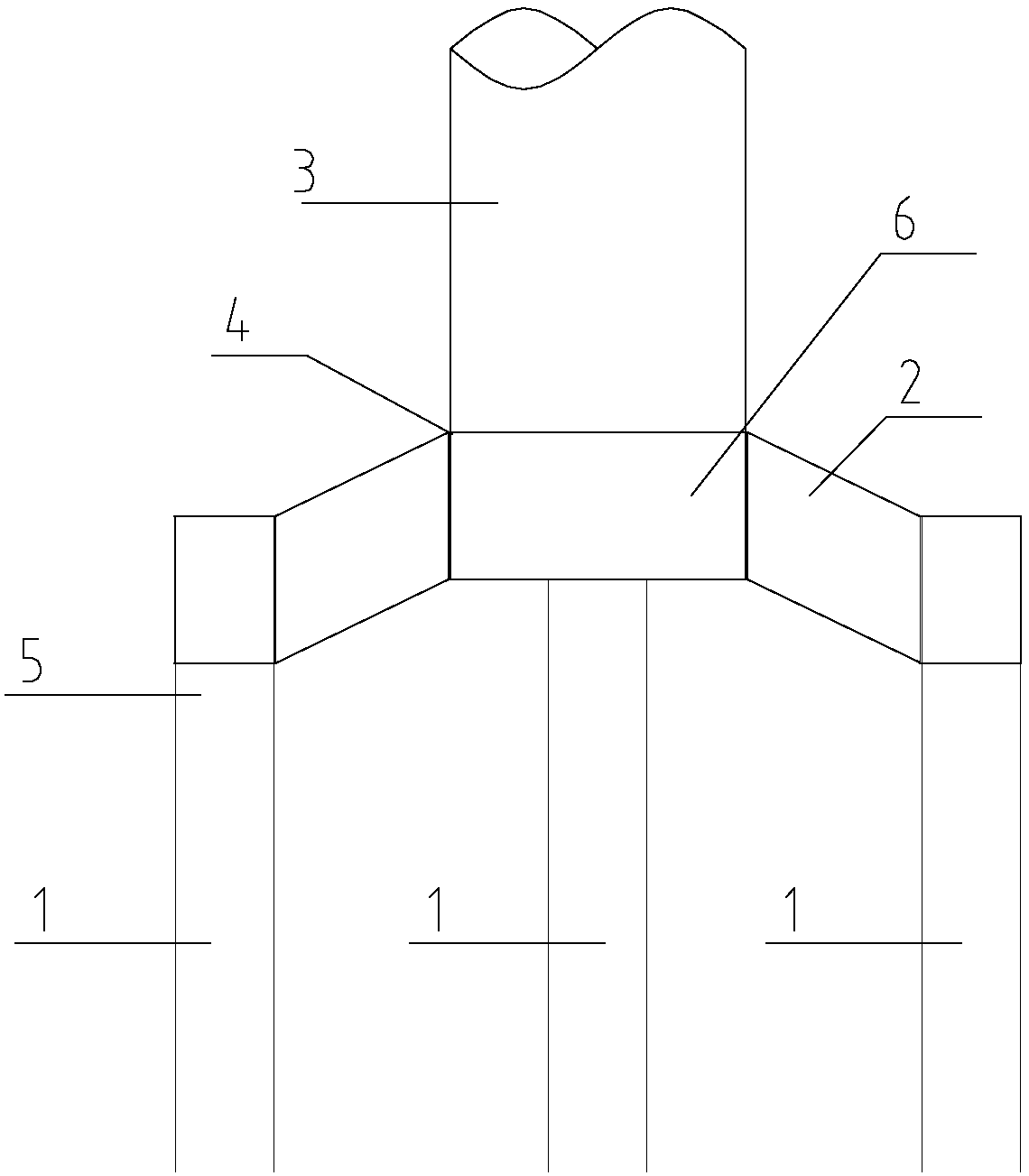 Pile cap foundation for offshore wind turbine and construction method thereof