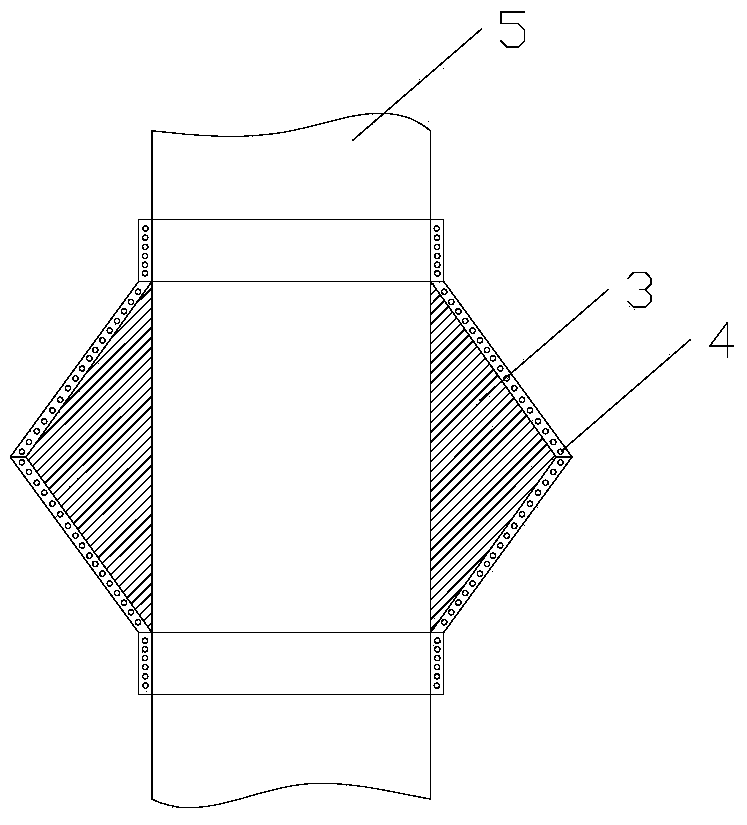 Detachable ice-breaking damping device used for ocean platform