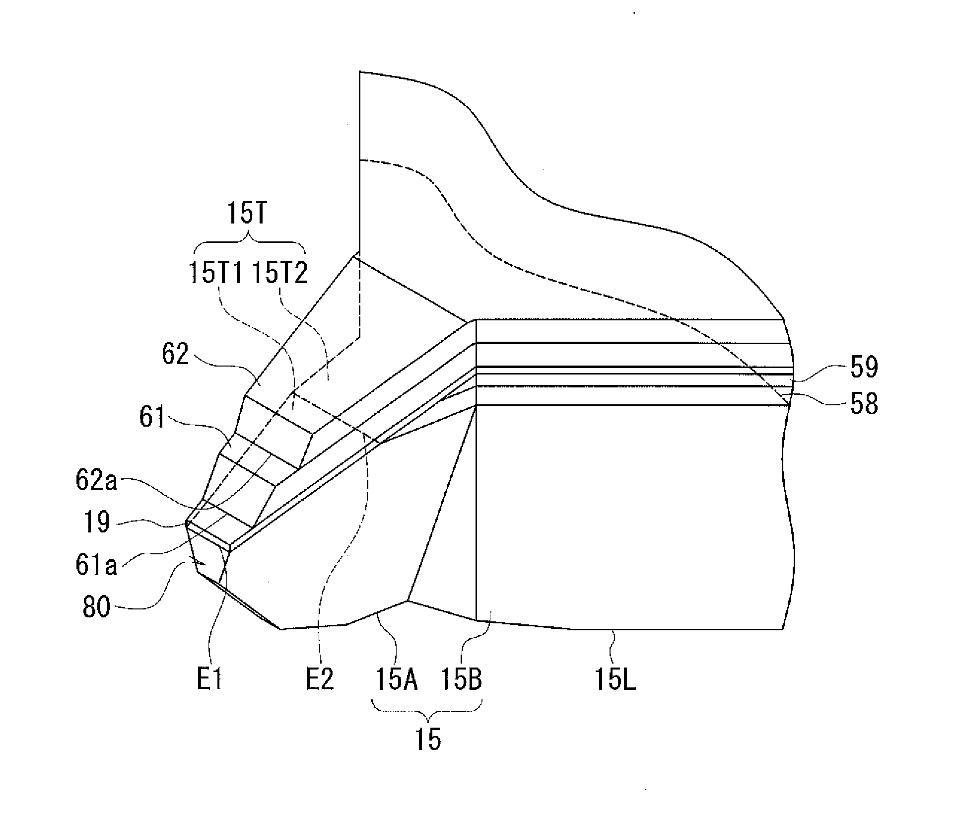 Magnetic head for perpendicular magnetic recording including a main pole and a write shield to provide improved write characteristics without compromising the function of the write shield