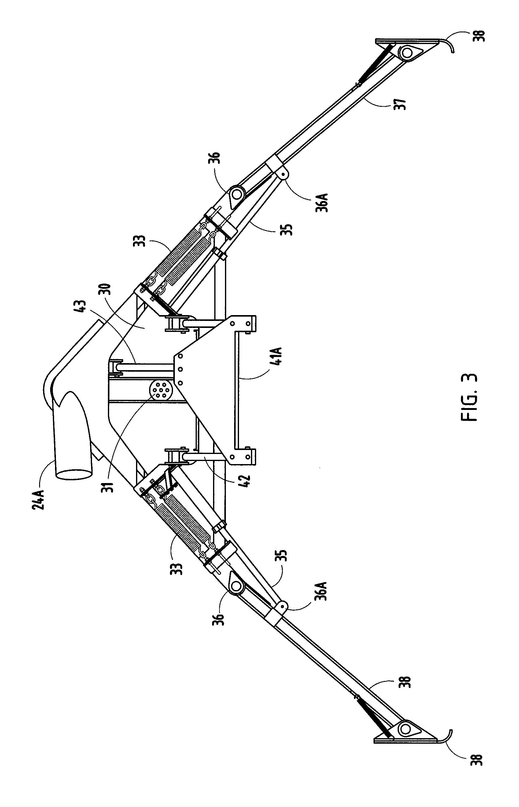 Vacuum truck with collapsible scraper and pivot relief