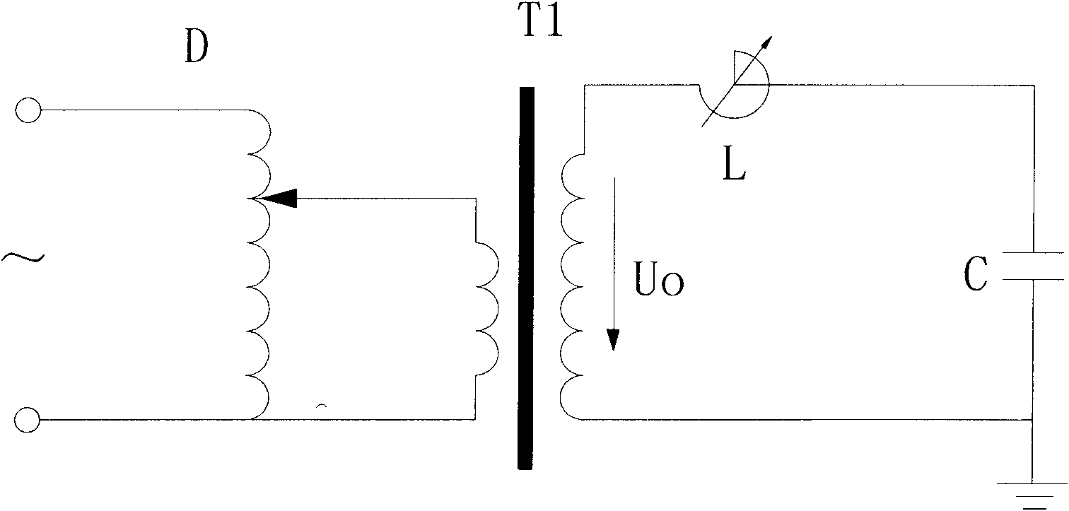 Industrial frequency resonance transformer