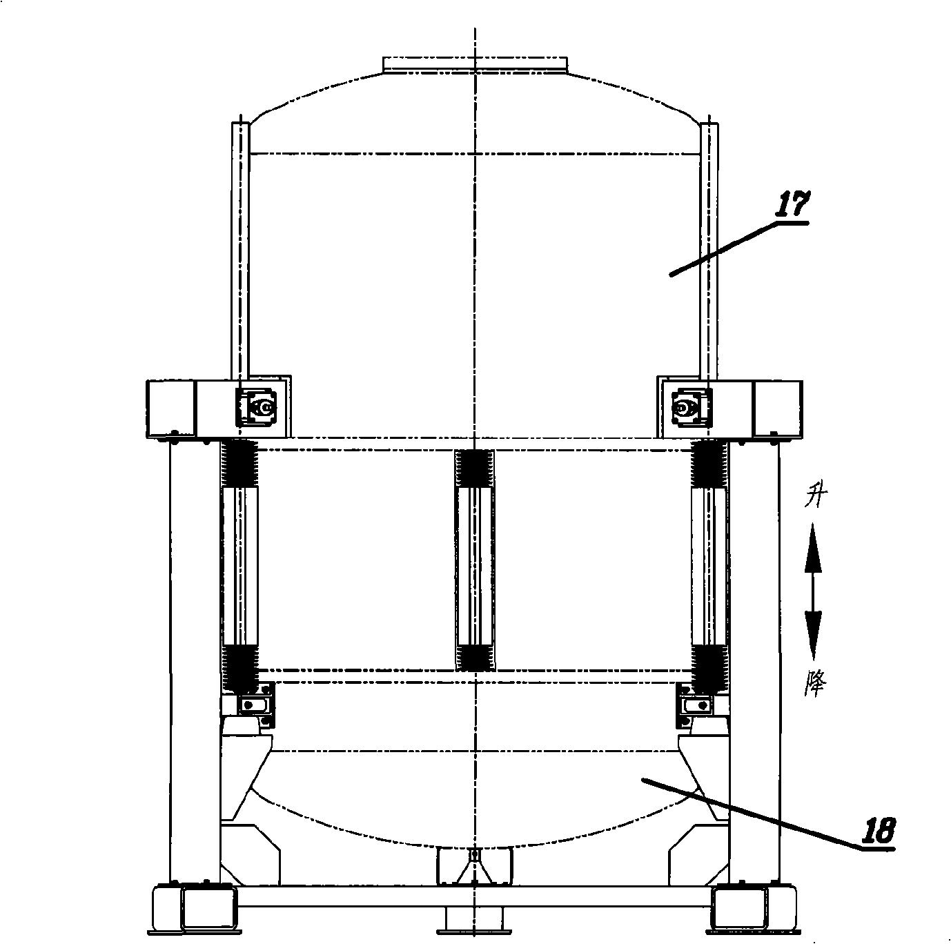 Multi-point synchronization lifting mechanism composed of steel wire flexible shaft