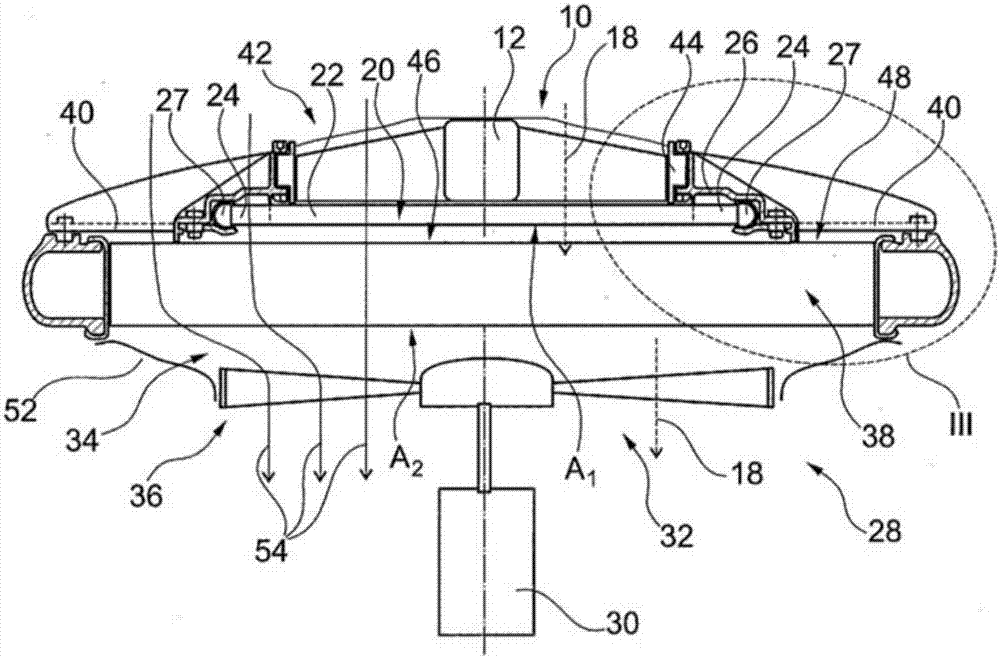 Cooling module of a vehicle air conditioning system, and assembly for cooling a motor vehicle engine with a cooling module of this type