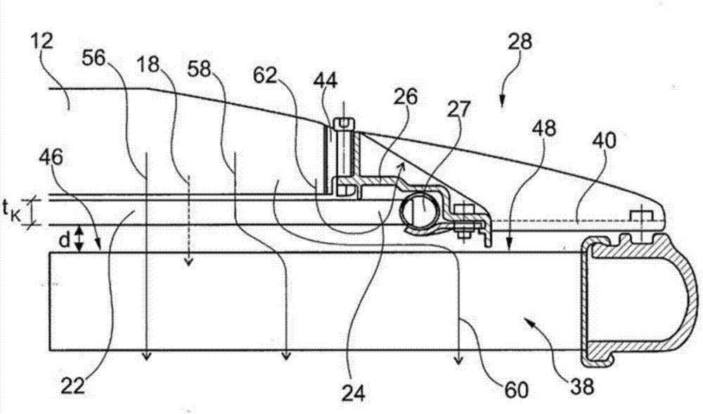 Cooling module of a vehicle air conditioning system, and assembly for cooling a motor vehicle engine with a cooling module of this type