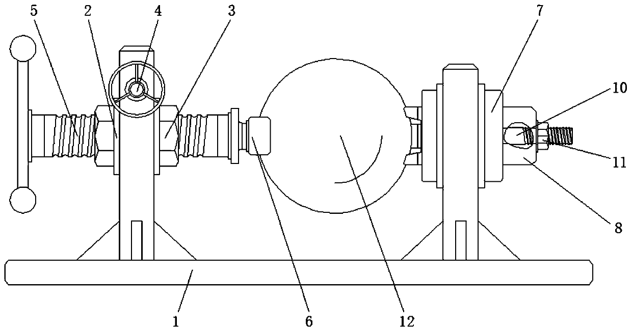 Clamping mechanism used during machining of bolt sphere reference surface