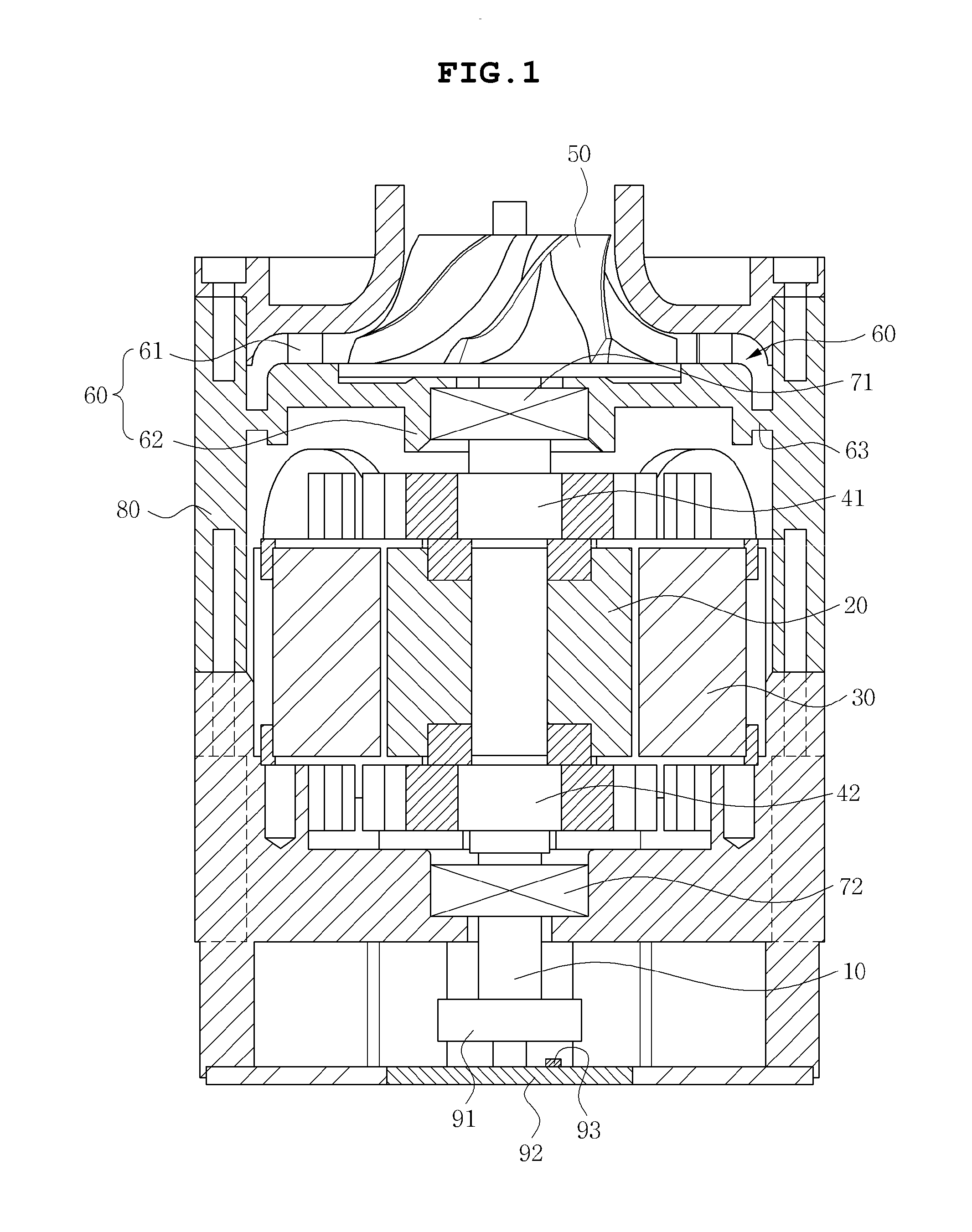 Switched reluctance motor assembly