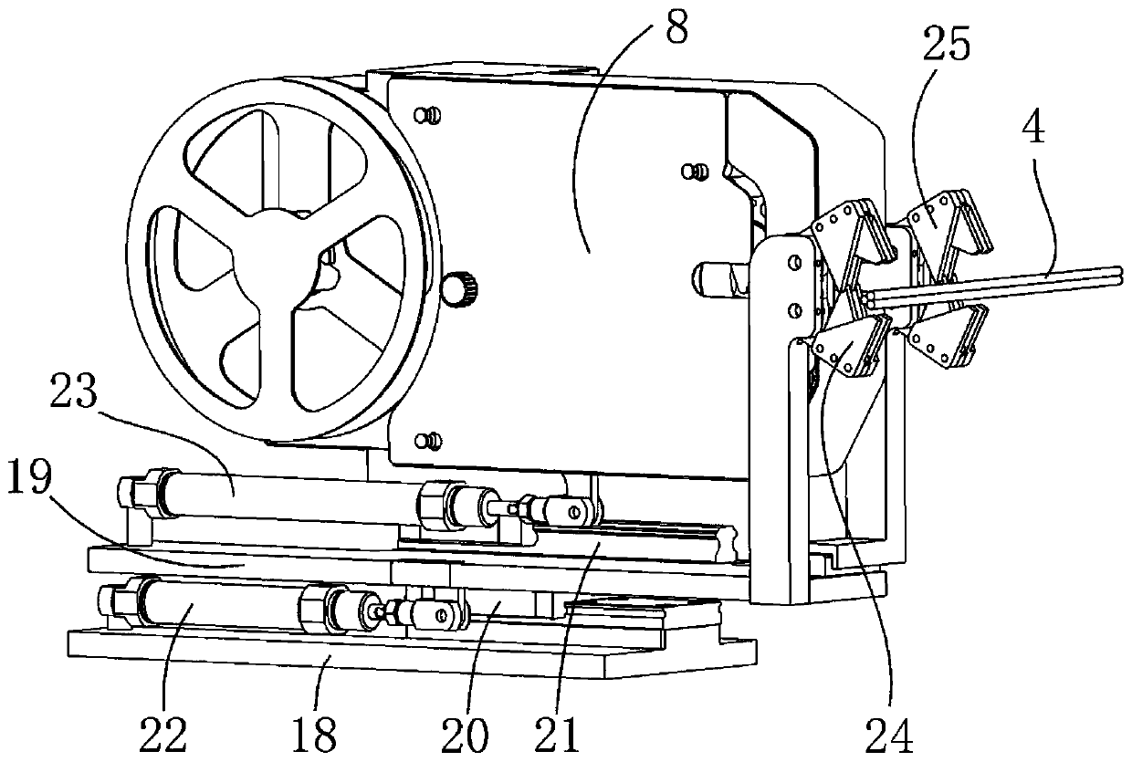 Automatic adhesive tape fixed-point binding device and binding method thereof