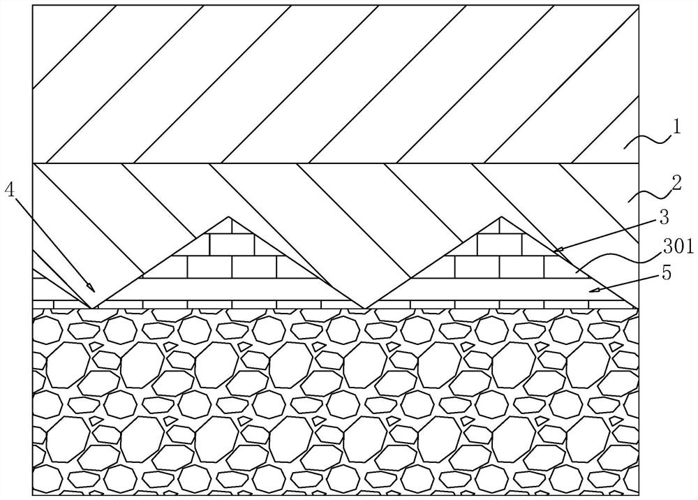 Municipal road construction structure and construction method thereof