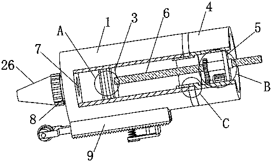 Thermal conductive adhesive spreading device for CPU hardware