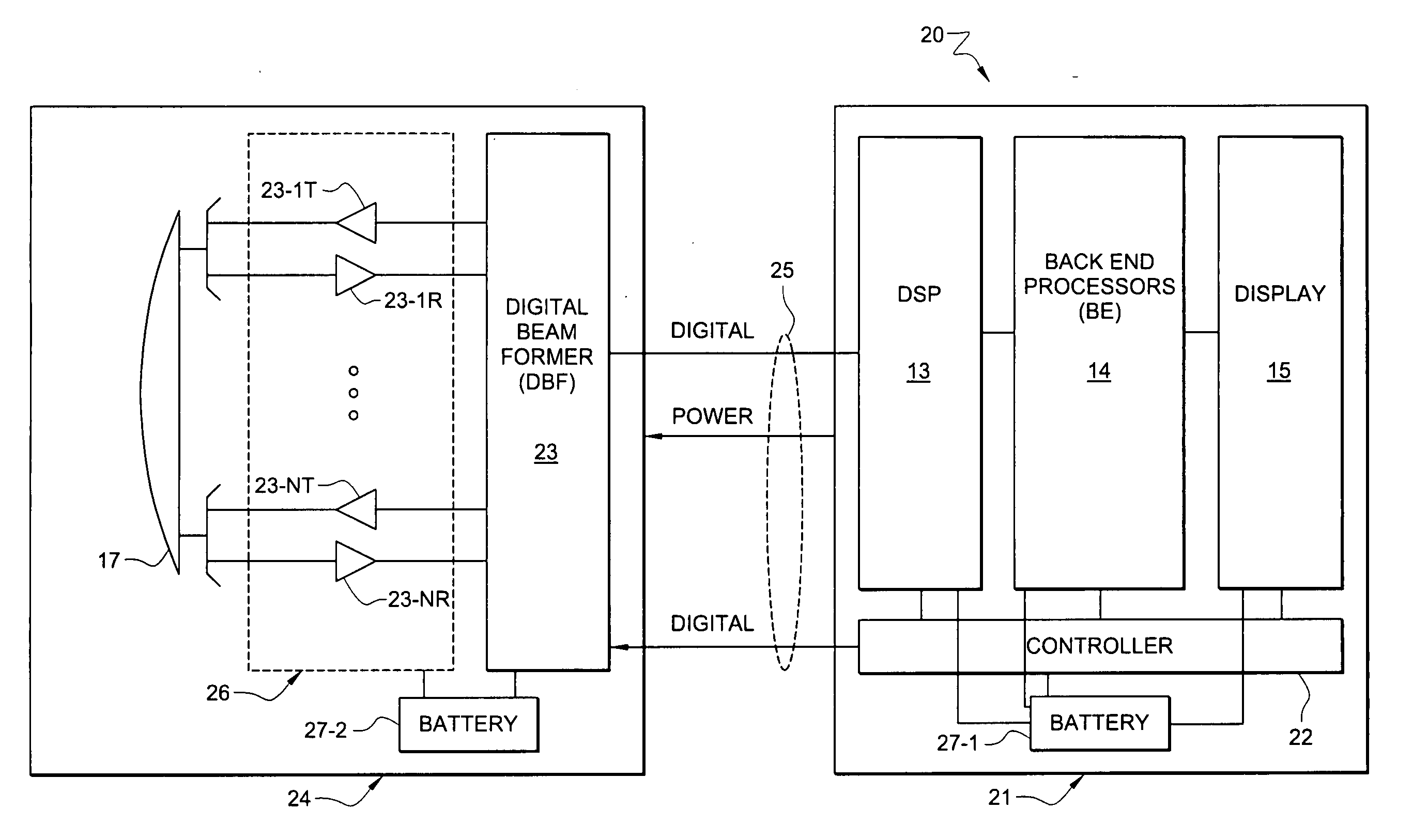 Ultrasonic transducer having a digital interface