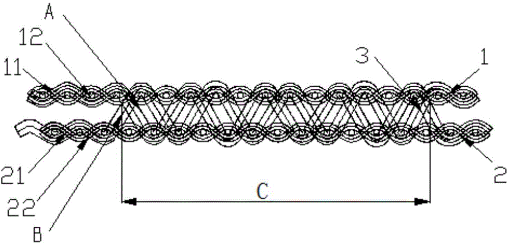 Double-layer fabric mingled with reinforced yarns and weaving method