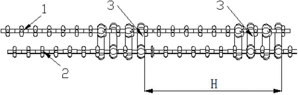 Double-layer fabric mingled with reinforced yarns and weaving method