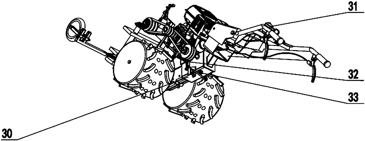 Multi-terrain mowing machine