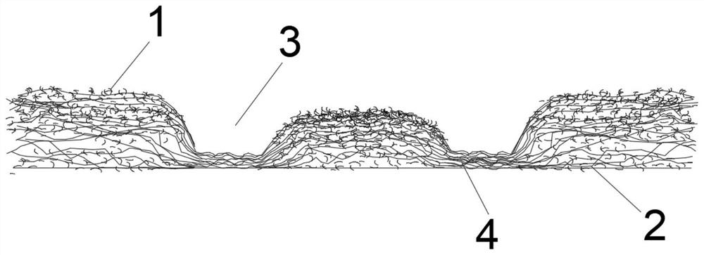 A kind of spunlace composite non-woven fabric formed by fourdrinier net forming on-line spunbond and its preparation method