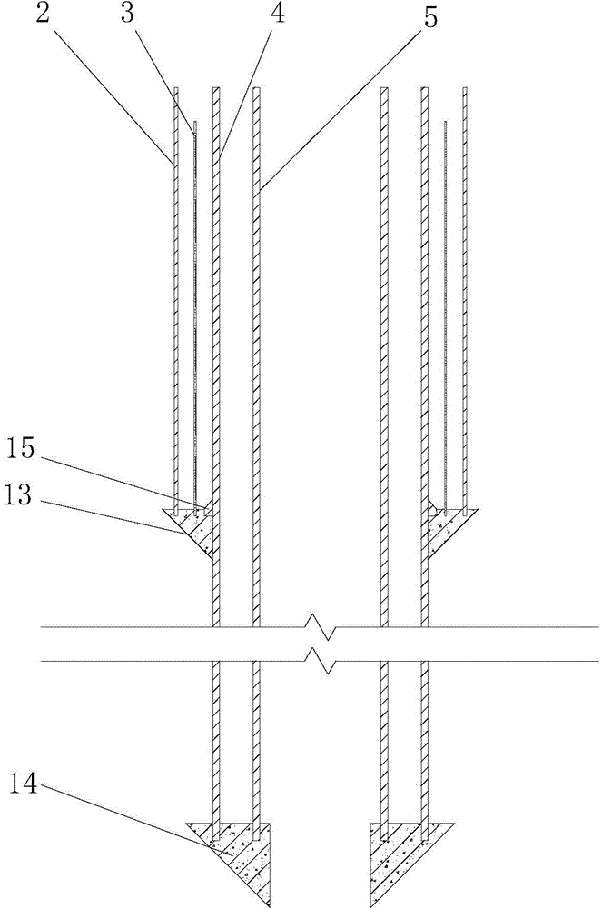 Top-reinforced cast-in-place concrete thin-wall pipe pile and construction method