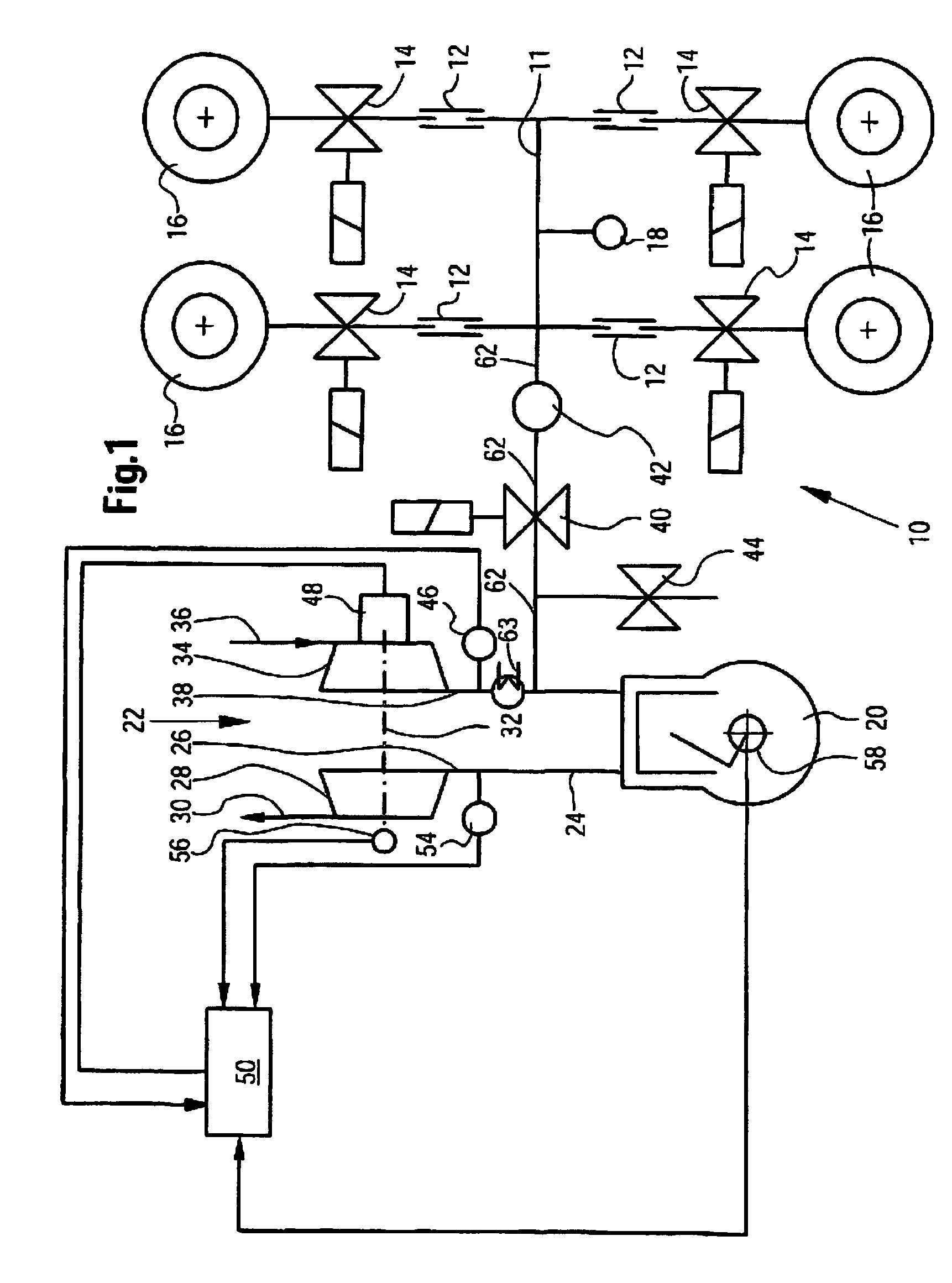 Tire pressure regulating system