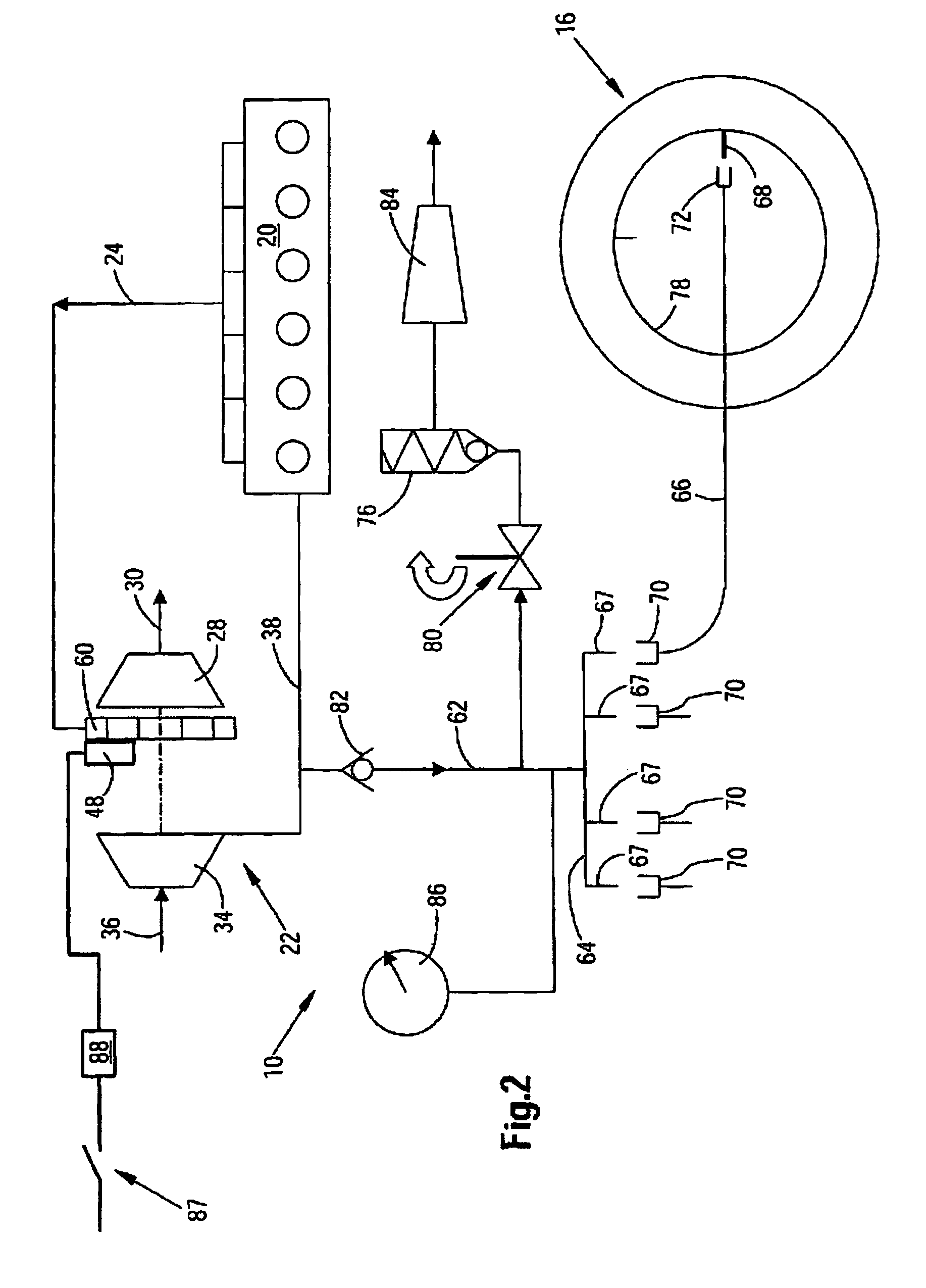 Tire pressure regulating system