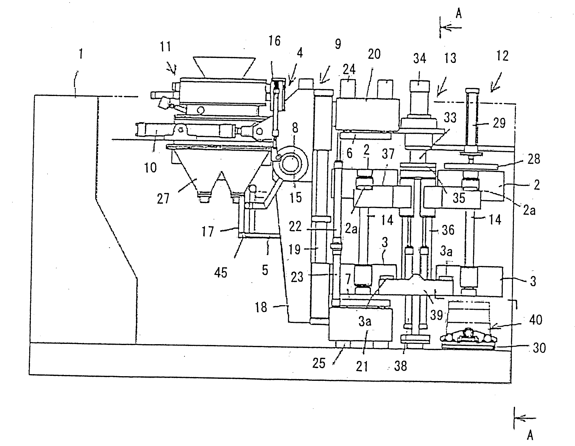 Method for making flaskless upper and lower molds, an apparatus therefor, and a method for placing a core