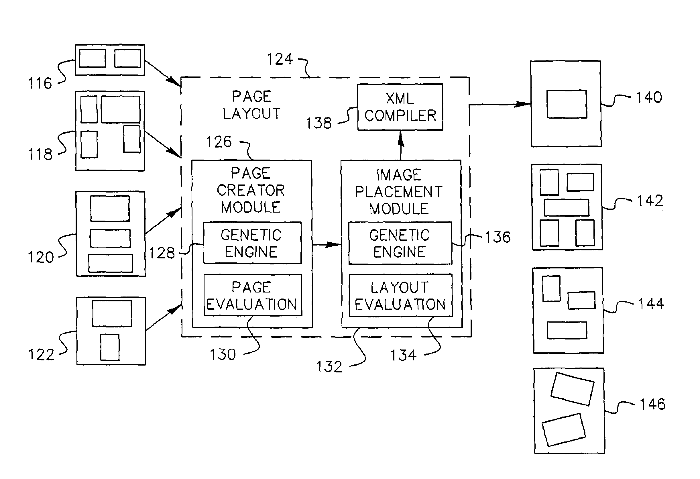 System and method for automatic layout of images in digital albums