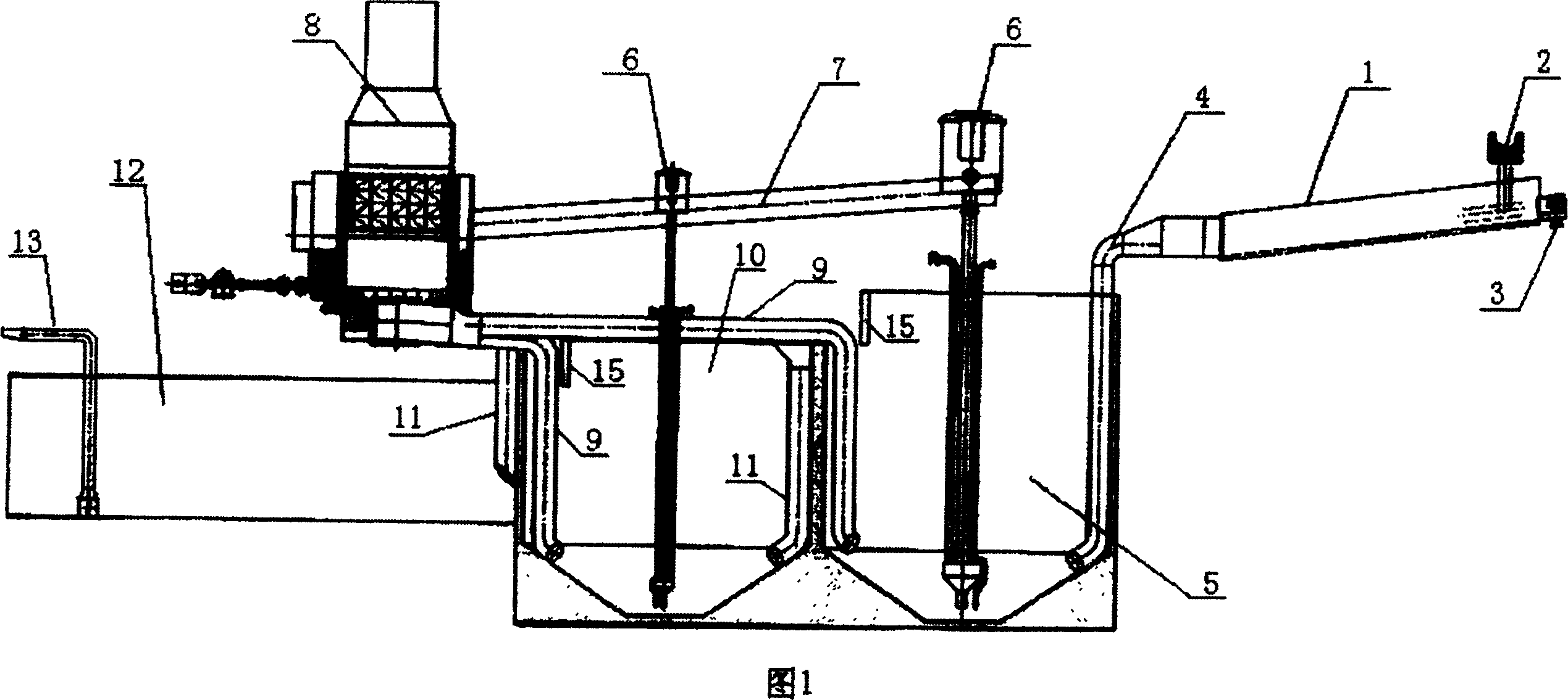 Blast furnace slag flushing technology by pneumatic lifting runner and its flushing device