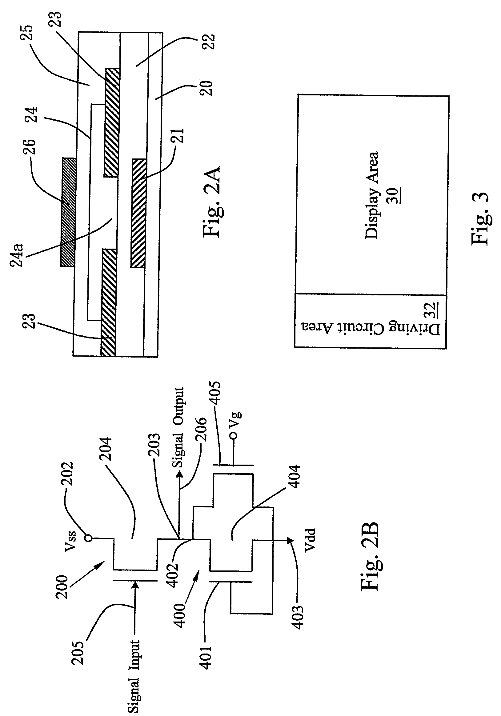 Circuit structure with a double-gate organic thin film transistor device and application thereof