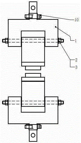 Clamp for mixed fracture test of dual-phase material interface