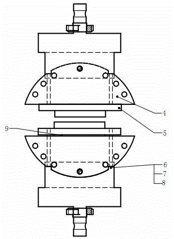 Clamp for mixed fracture test of dual-phase material interface