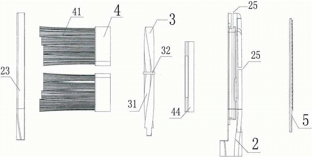 Mechanical type horizontal vibrating and brushing toothbrush