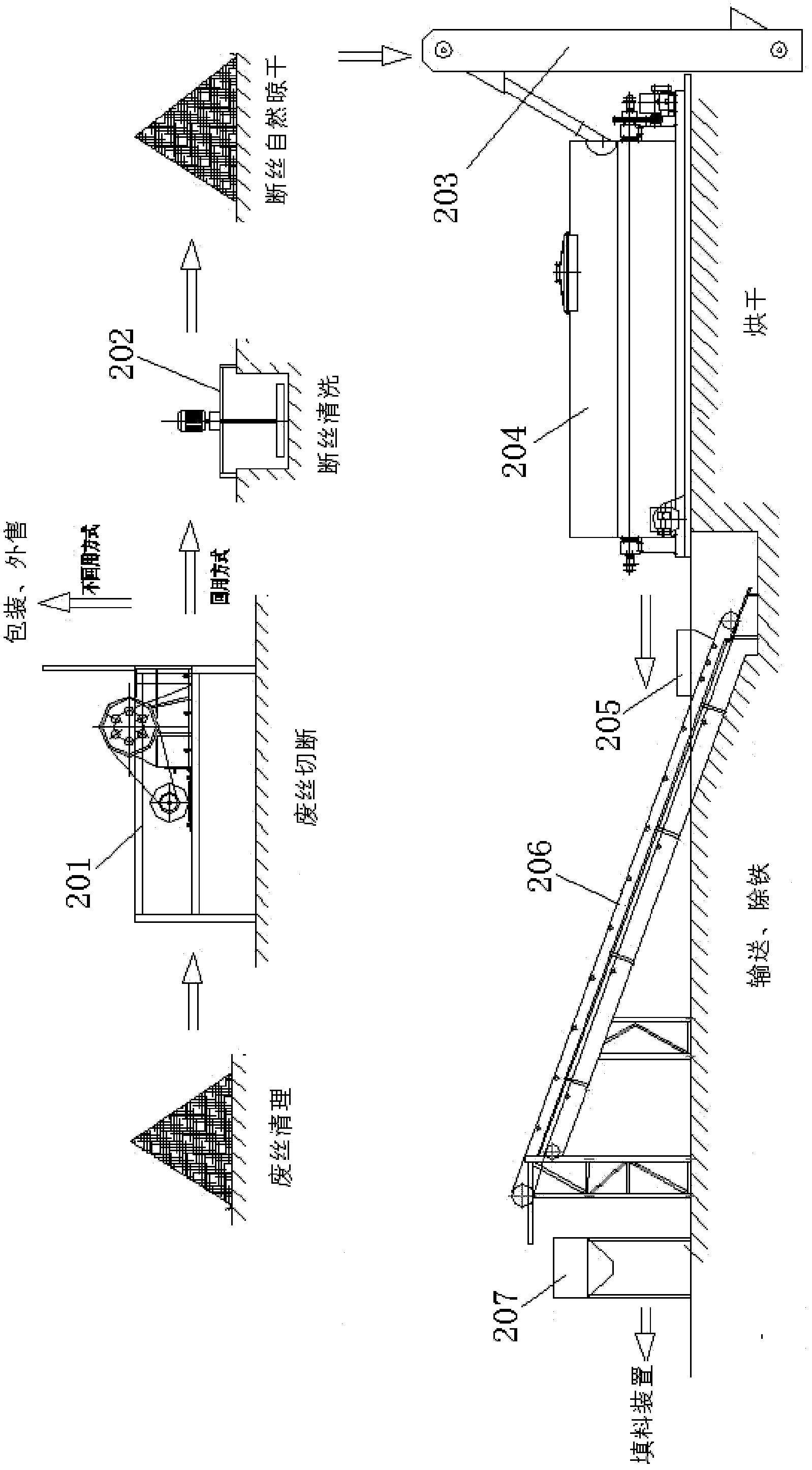 Recovery method for glass fiber waste silks