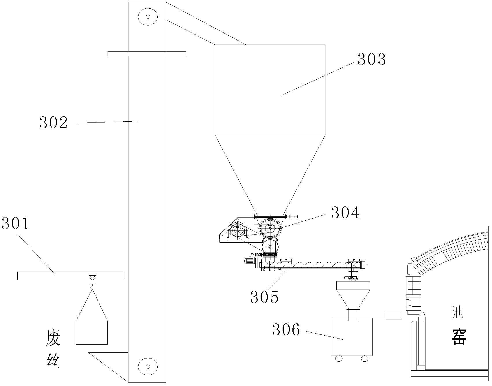 Recovery method for glass fiber waste silks