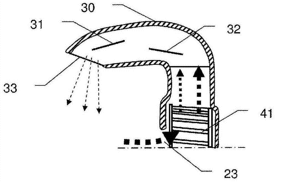 Electric cooking apparatus having an air flow