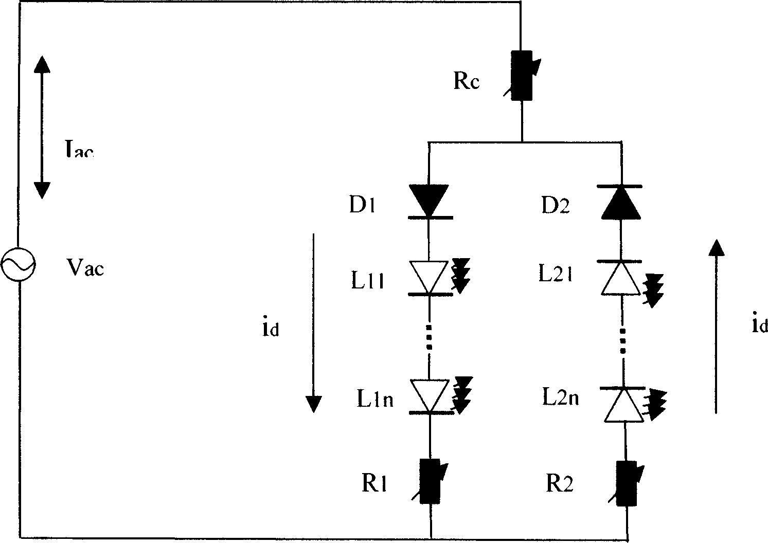 Alternative current directly driving light emitting diode lighting device