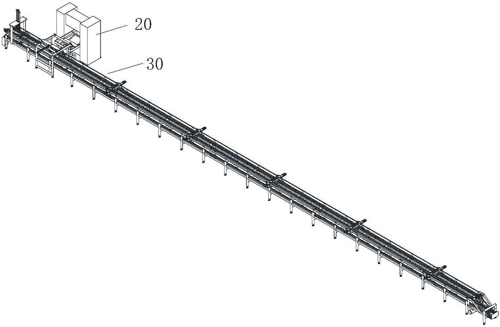 Automatic sliding-down device and oil heater piece machining equipment