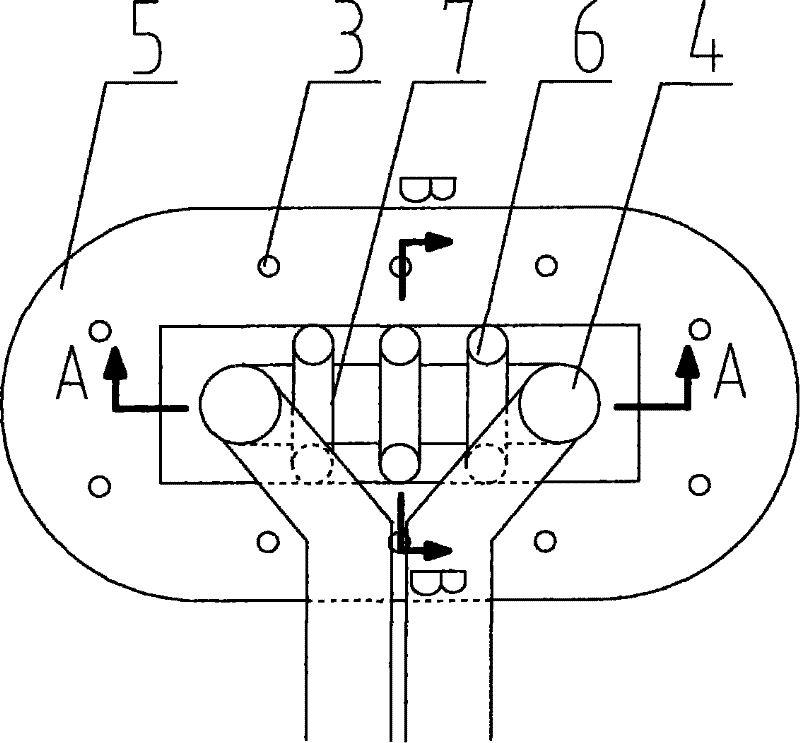 Stabilizing device for tin bath hot-end glass strip