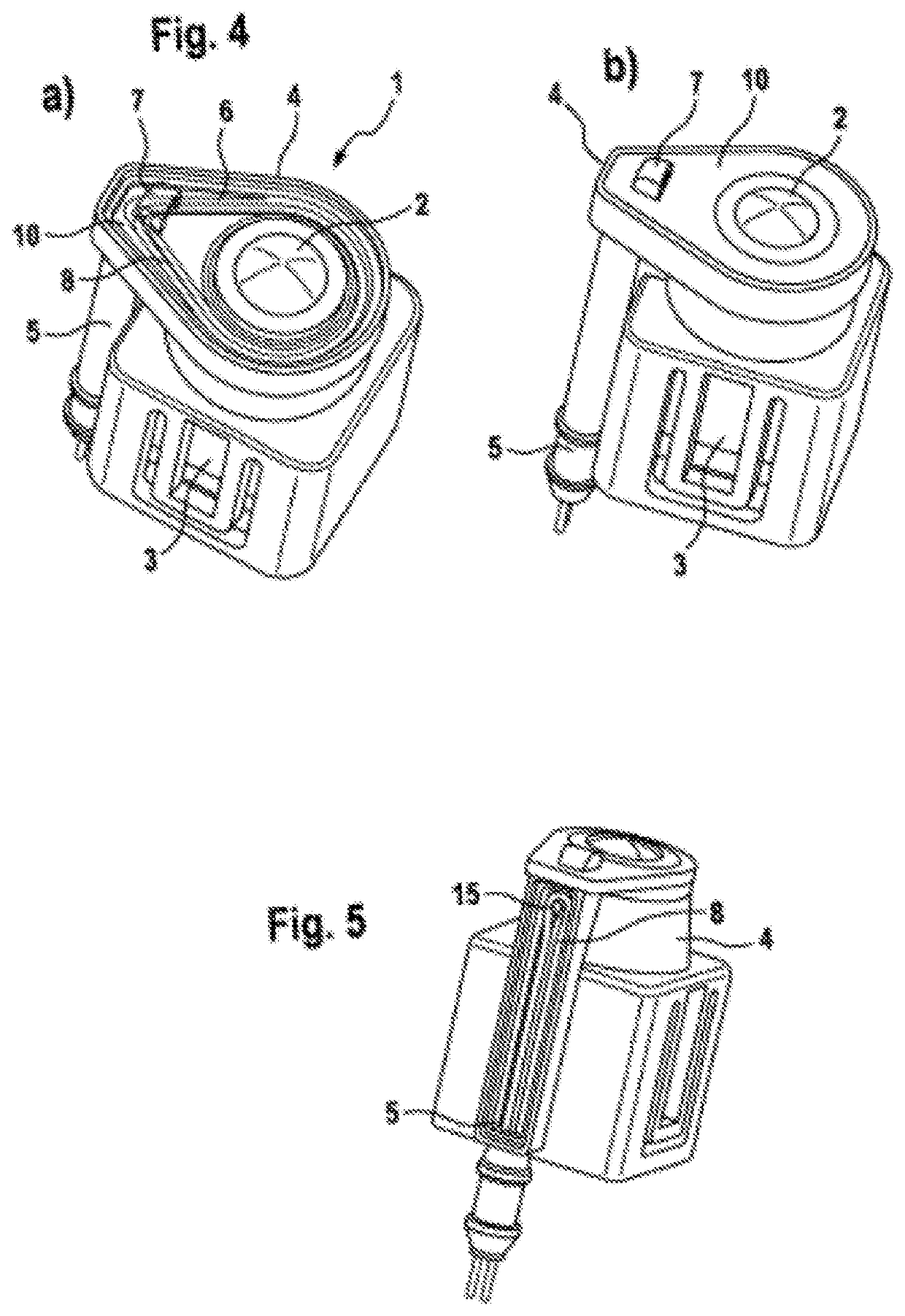 Cleaning device for cleaning a transparent element of an optical or optoelectronic device