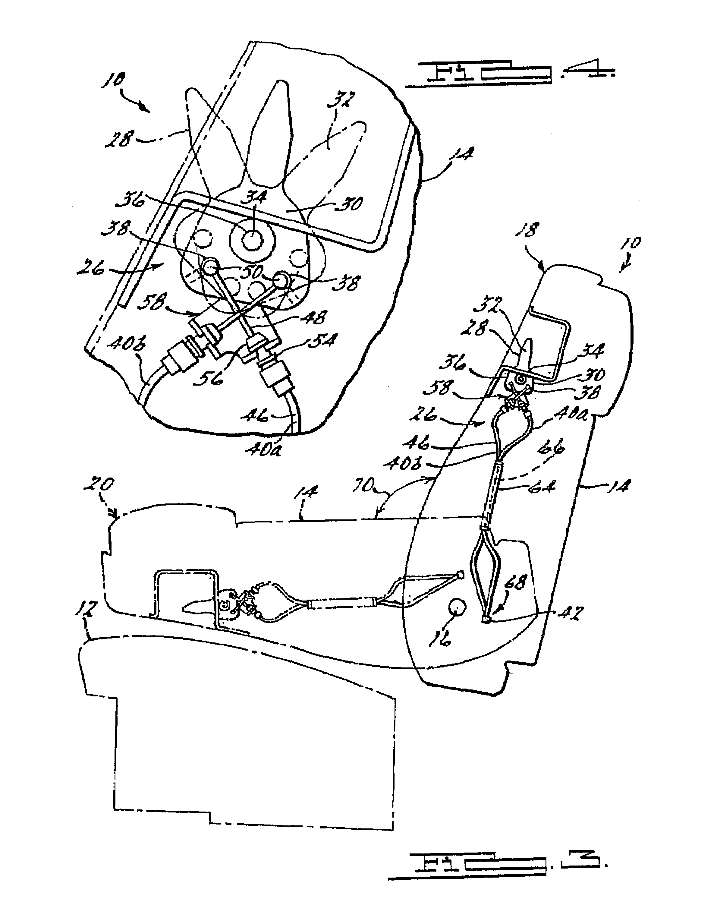 Dual action seat release mechanism