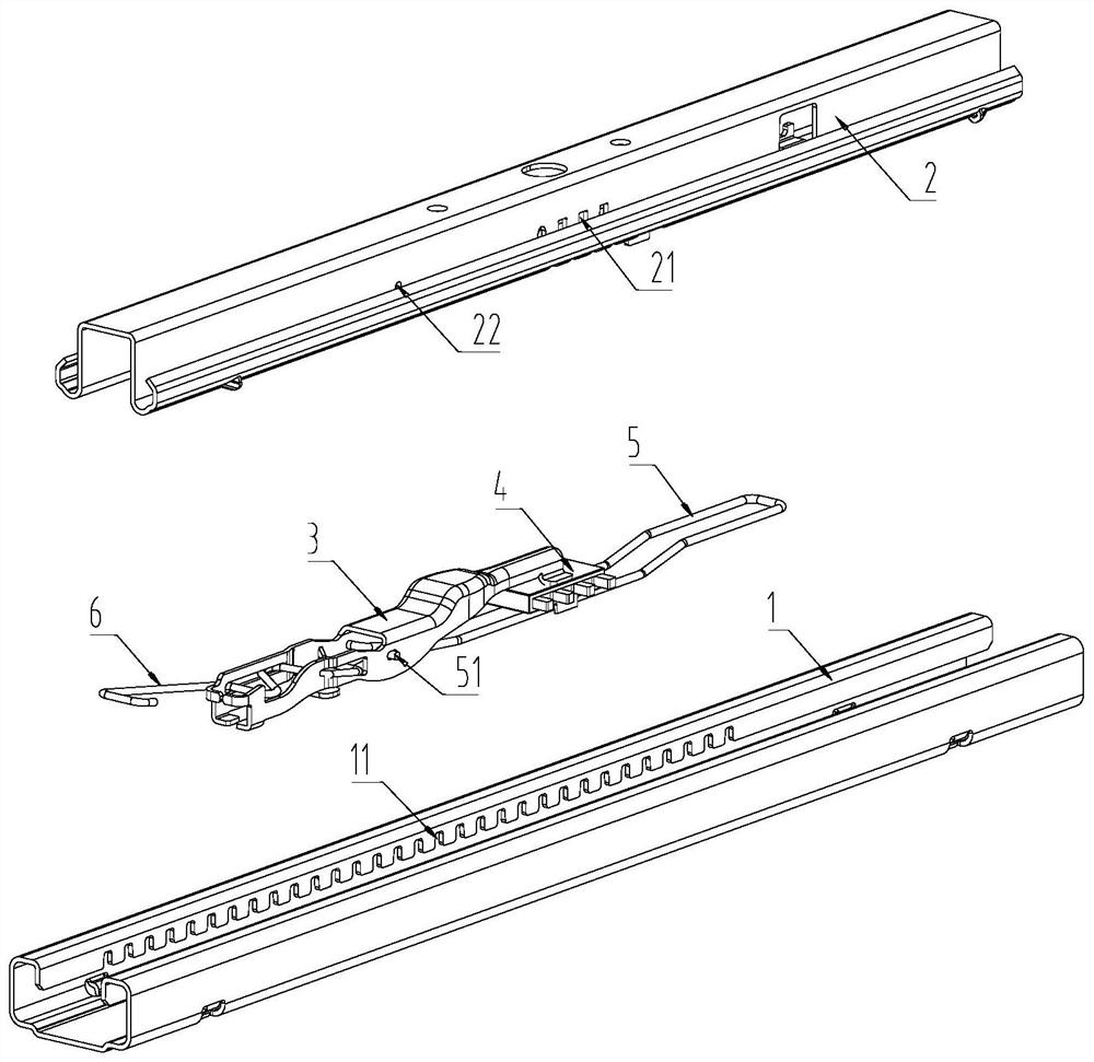 Manual seat guide rail