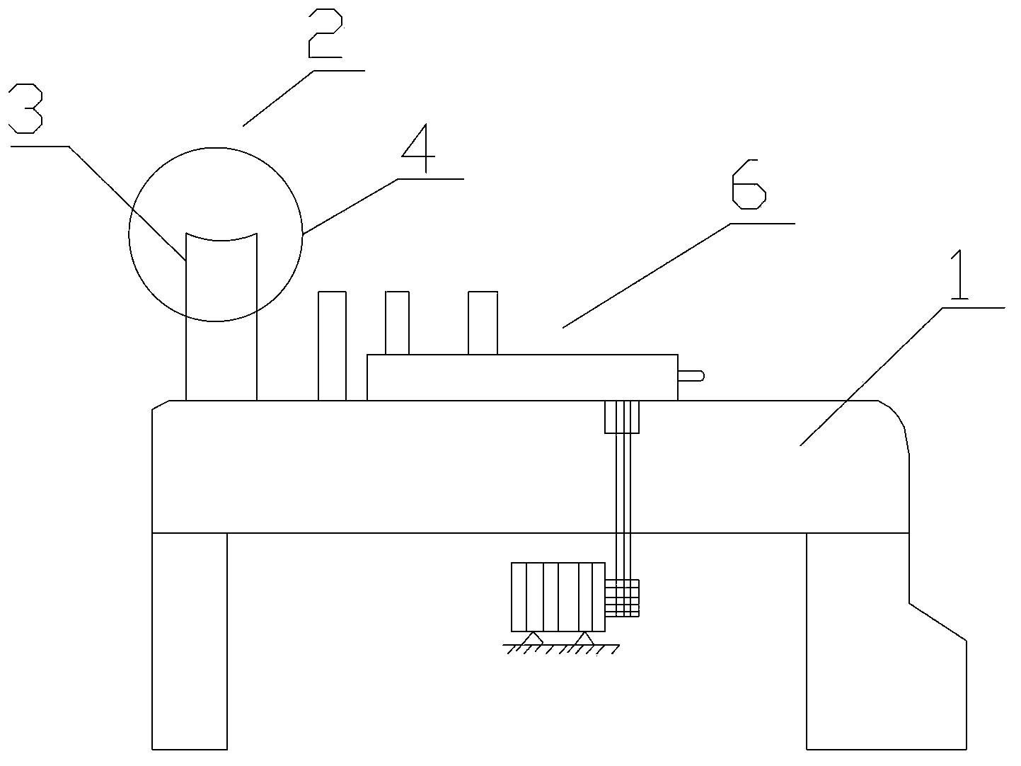 Grinding device for head portion and two side faces of screwdriver cutter bar